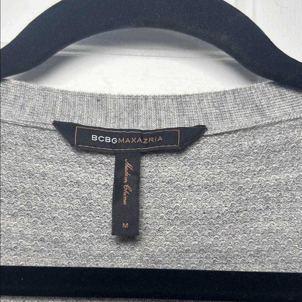 BCBGMaxAzria Gray Ruffle Cardigan - Picture 3 of 8